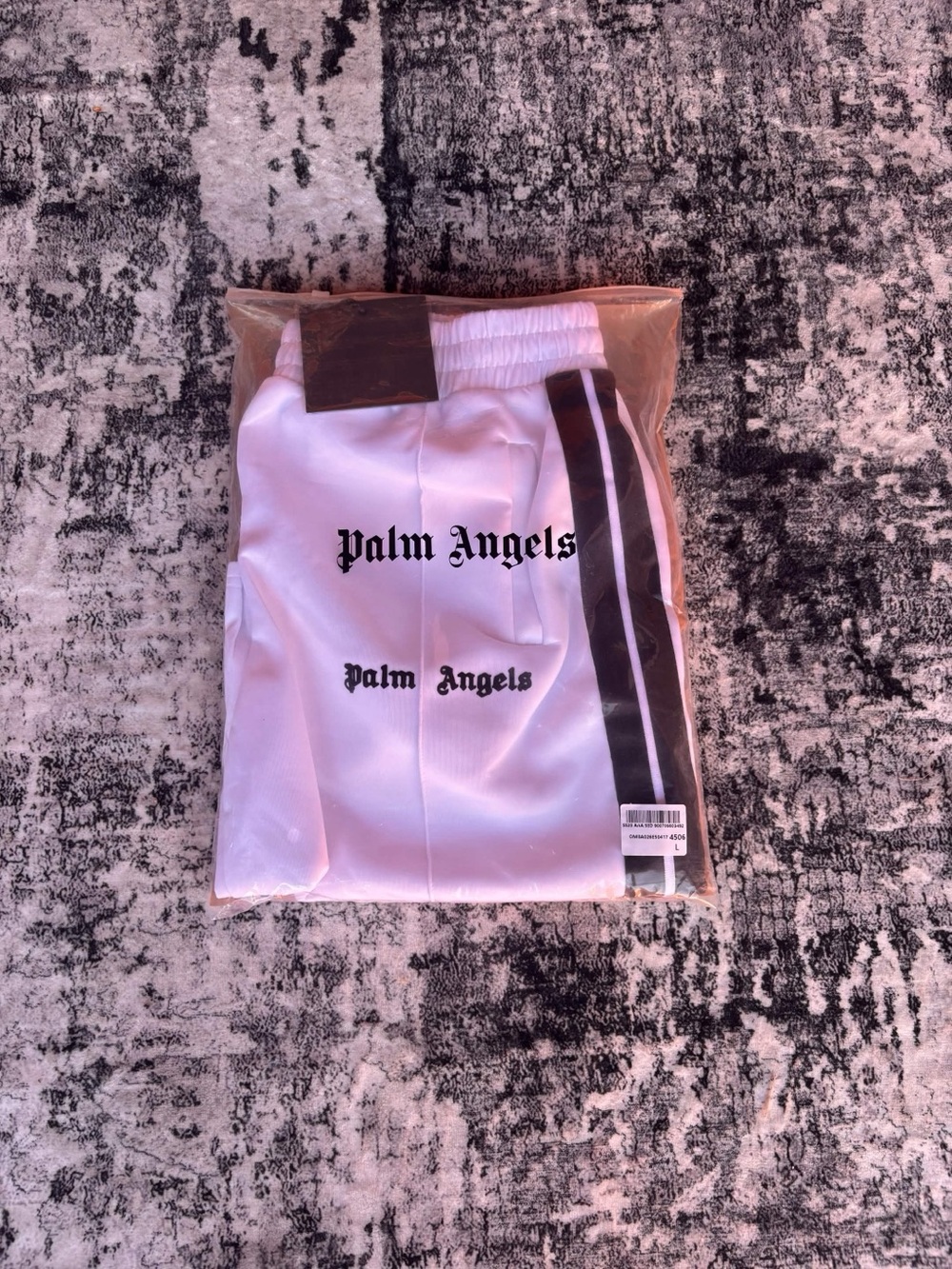 Palm Angels Pink Track Pants with Branded Tag